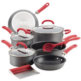 Rachael Ray Create Delicious Hard Anodized Nonstick Cookware Induction Pots and Pans Set, 11 Piece