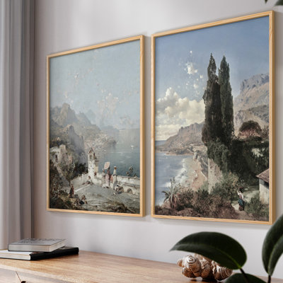 «Vintage Landscape XXIII», impression giclée sur cadre - ensemble de 2