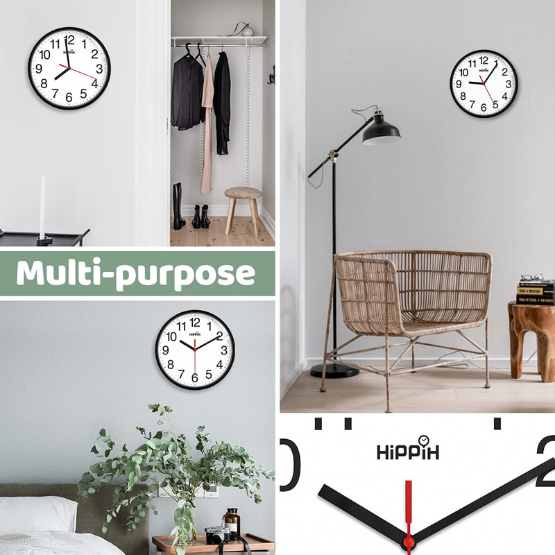 Horloge murale noire HIPpiH