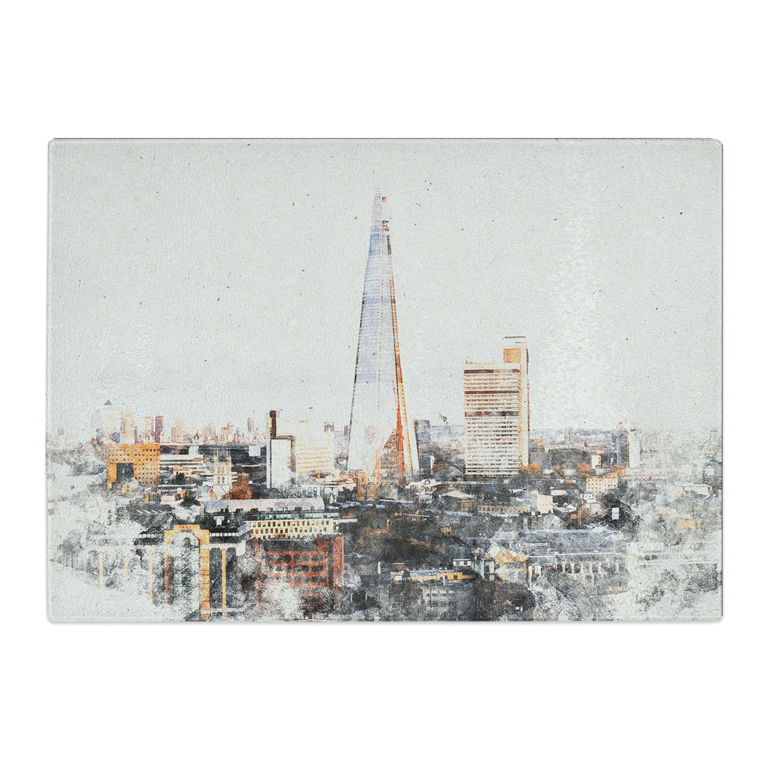 Tempered Glass the London Skyline with the Shard Chopping Board