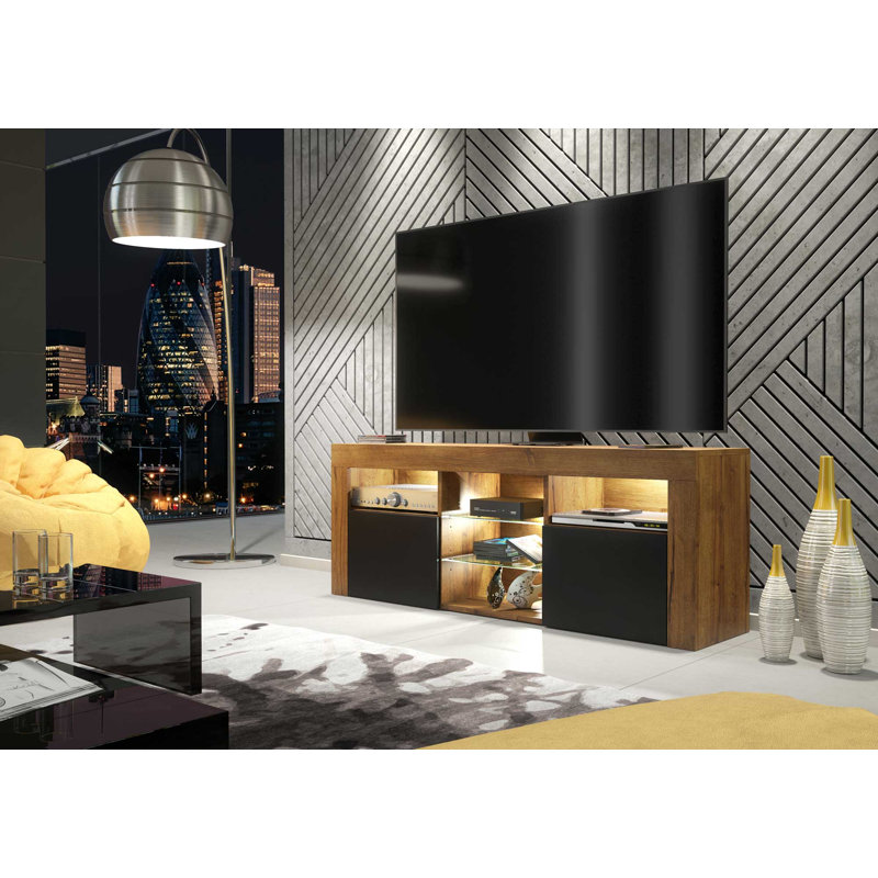 Annagrove TV Stand, Oak/Black