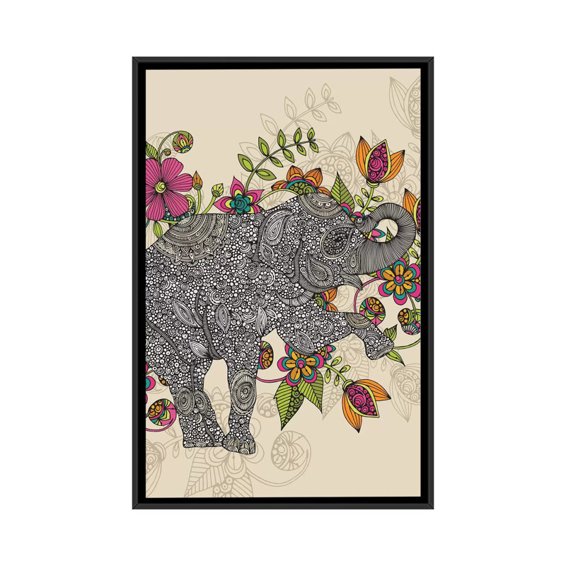 « rose », reproduction d’impression sur toile tendue, H 26 po x l 18 po x P 1,5 po, Toile avec cadre noir, Pas de tapis