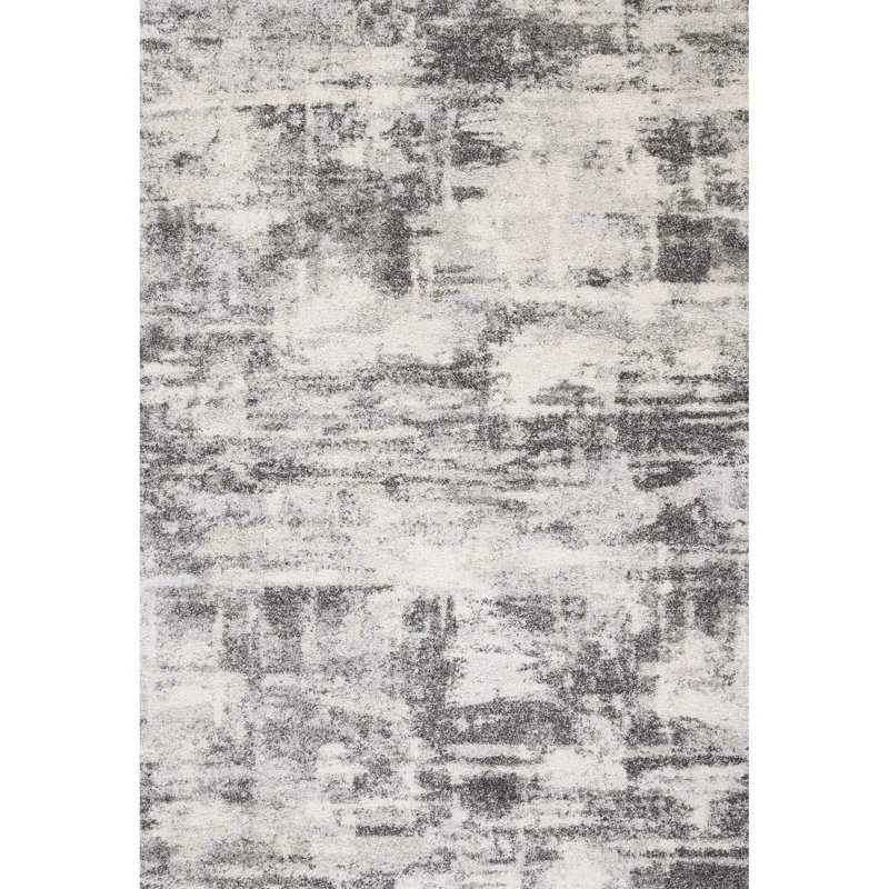 Tapis gris tissé à la machine, élégant et durable