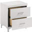 Table de chevet blanche 2 pour la chambre à coucher - et élégante avec un rangement pratique