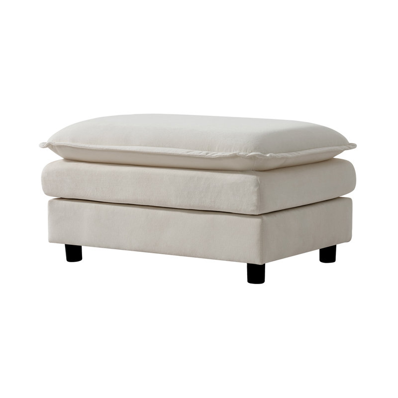 Repose-pieds modulaire rembourré simple pour canapé modulaire Ottman, Beige