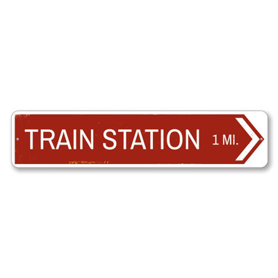 Enseigne de train sur mesure en aluminium
