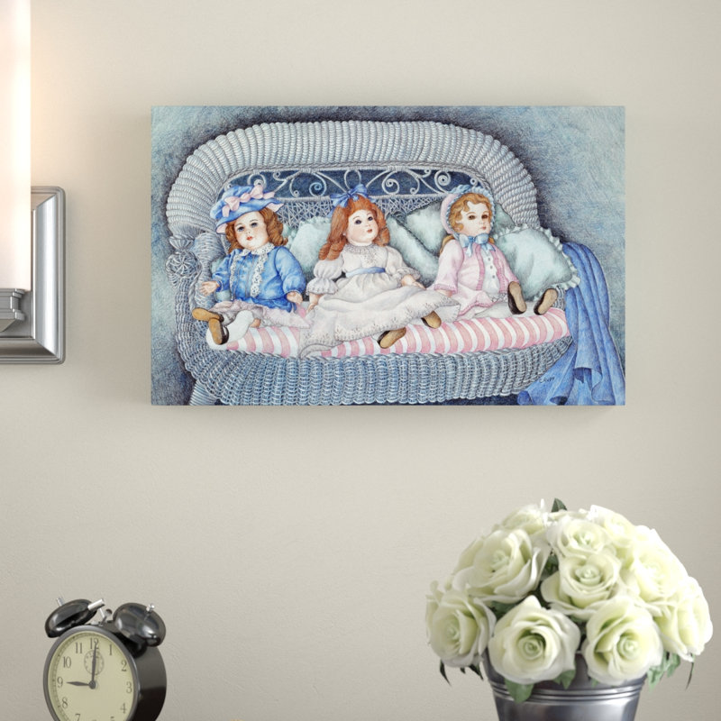 'Grandmas Dolls' Acrylic Painting Print on Wrapped Canvas, 22" H x 32" W x 2" D