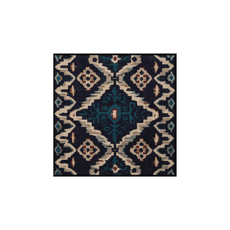 Machine Washable Gray Area Rug, Square 8'