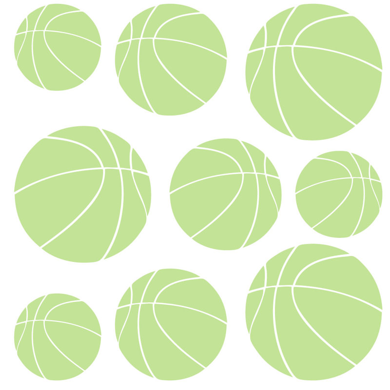Décalcomanie murale baskets, H 40 po x l 40 po x P 0,01 po, Tarte à la lime