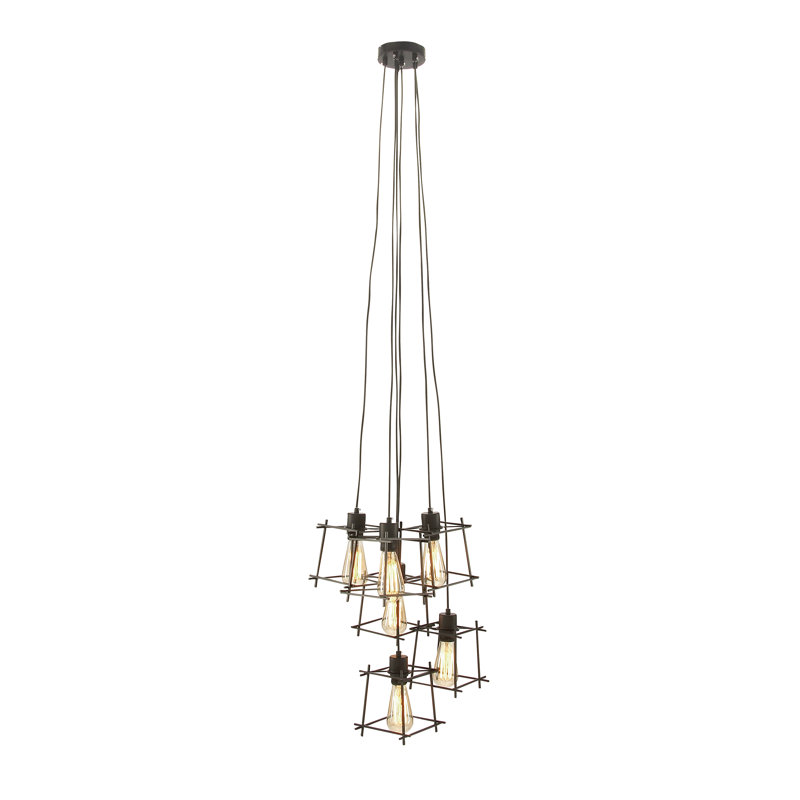Luminaire suspendu géométrique à 6 lumières Carey
