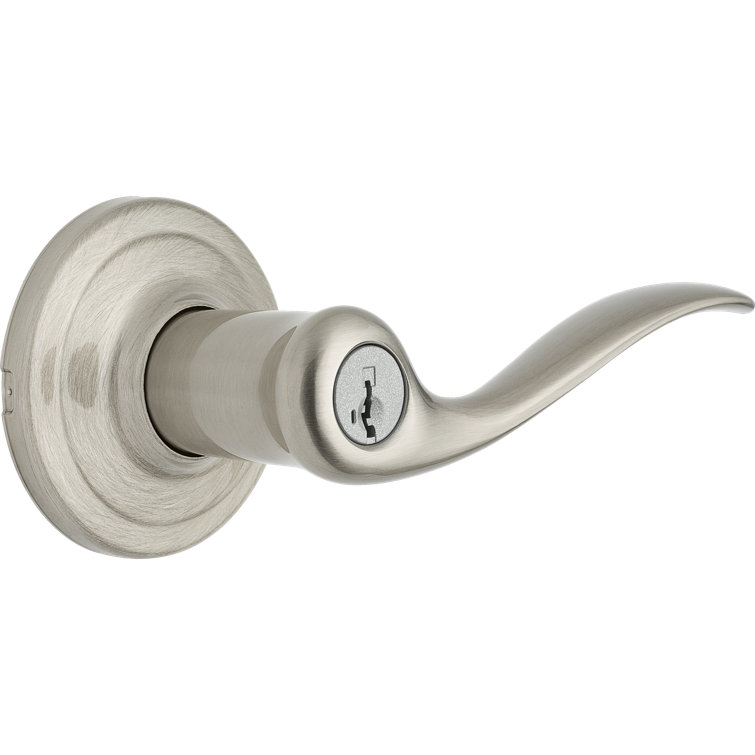 Toluca Keyed Entry Door Lever with Round Rosette