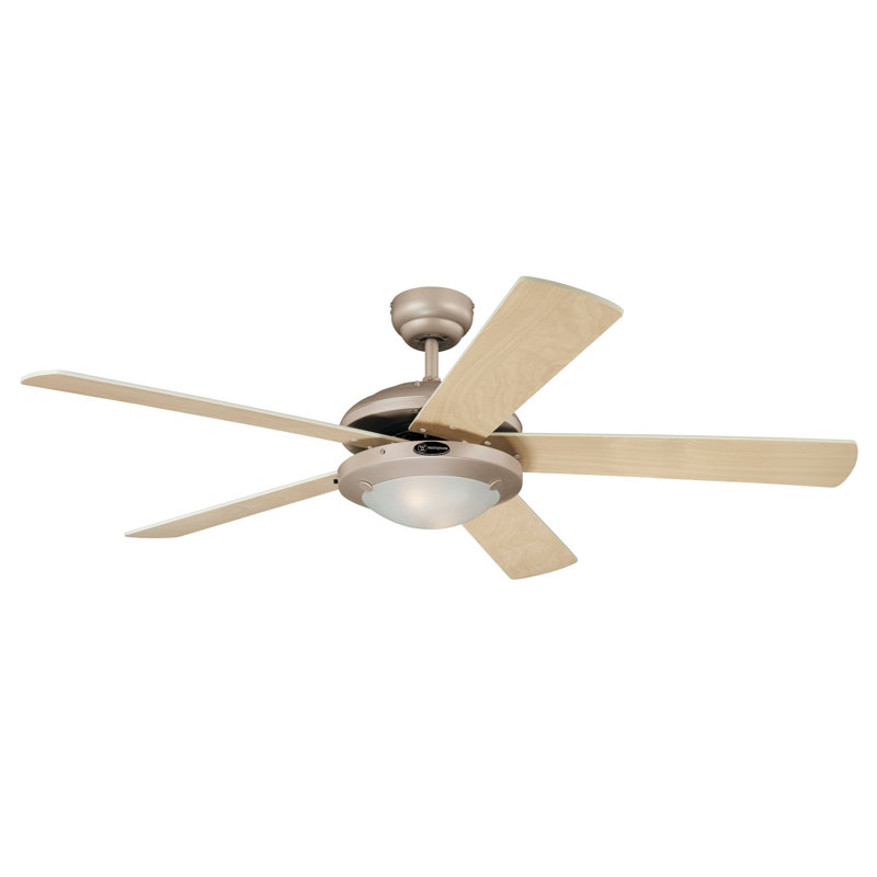 132 Cm Ceiling Fan, Titanium / Light Maple or White
