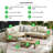 Giyana 6 Person Solid Wood Outdoor Convarsation Set With Coffee Table - Lounge For Modern Garden-316165871