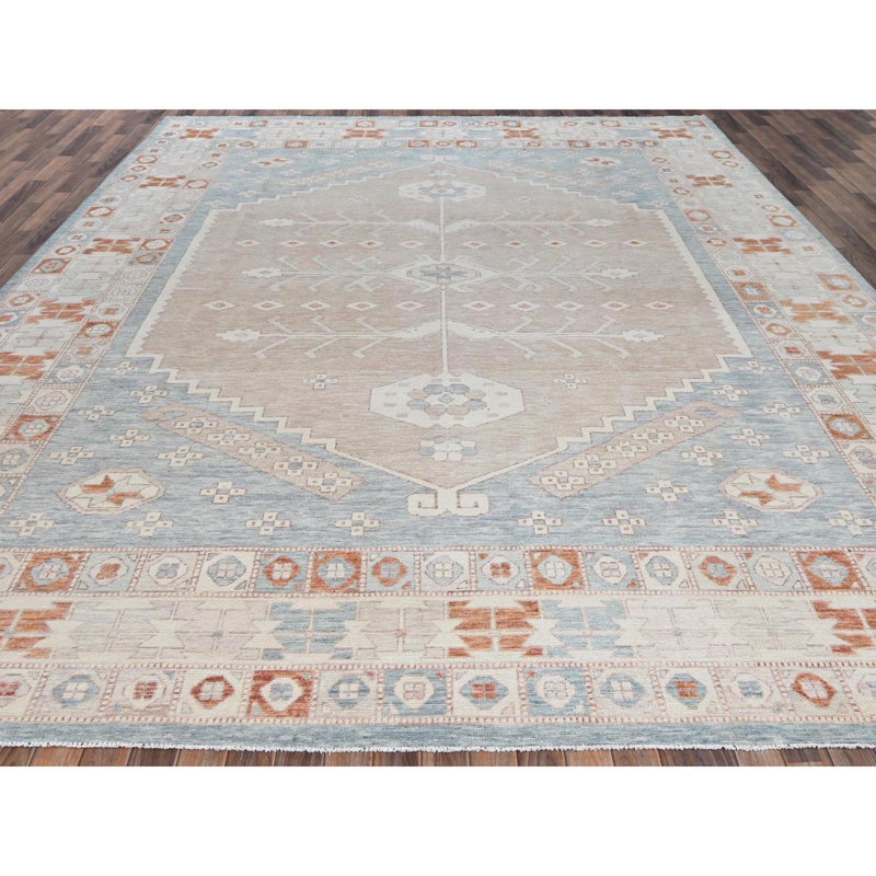Tapis oriental rose clair 11 pi 7 po x 14 pi 9 po Anatolian Village