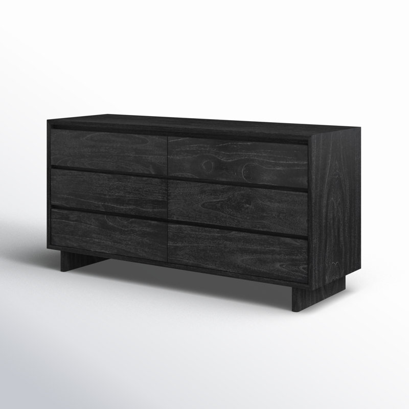 Commode double l 6 po Horizon, Noir