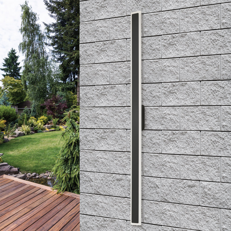 Astacia LED Wall Light, IP54 Weatherproof, Indoor/Outdoor, 3000K, Dark Grey, 142.5cm H x 8.5cm W x 6.5cm D