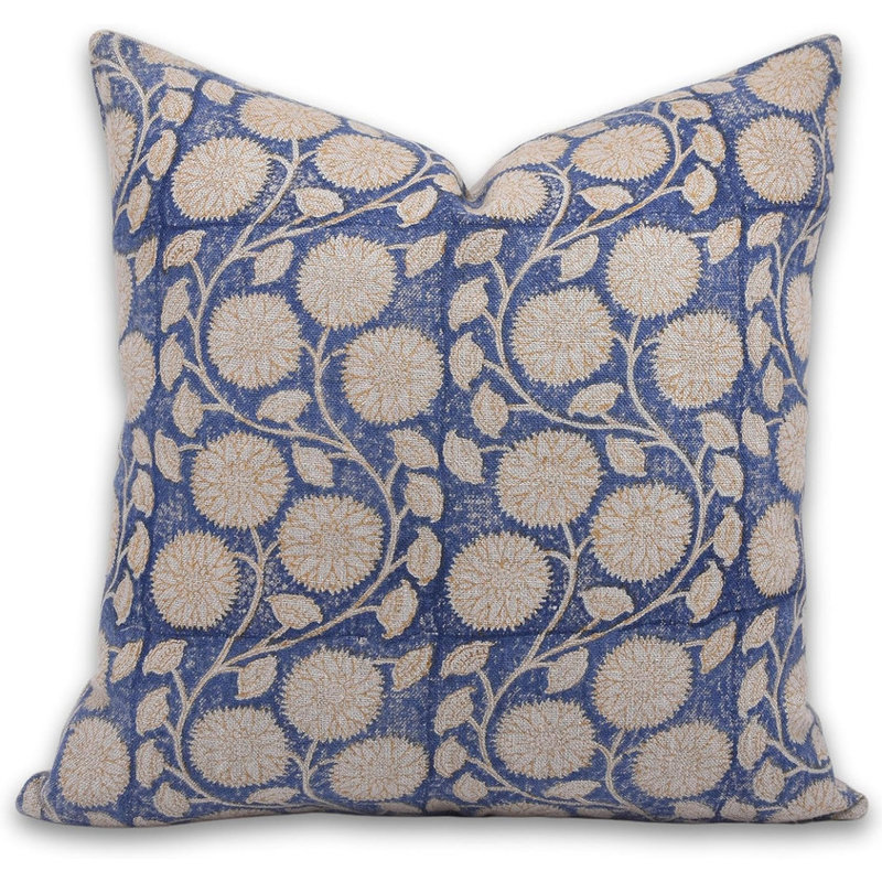 Housse de coussin intérieur / extérieur Floral Linen, 14 po x 20 po