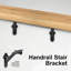 Support de main courante pour garde-corps d'escalier de 3 po avec vis, noir, paquet de 6-118401327