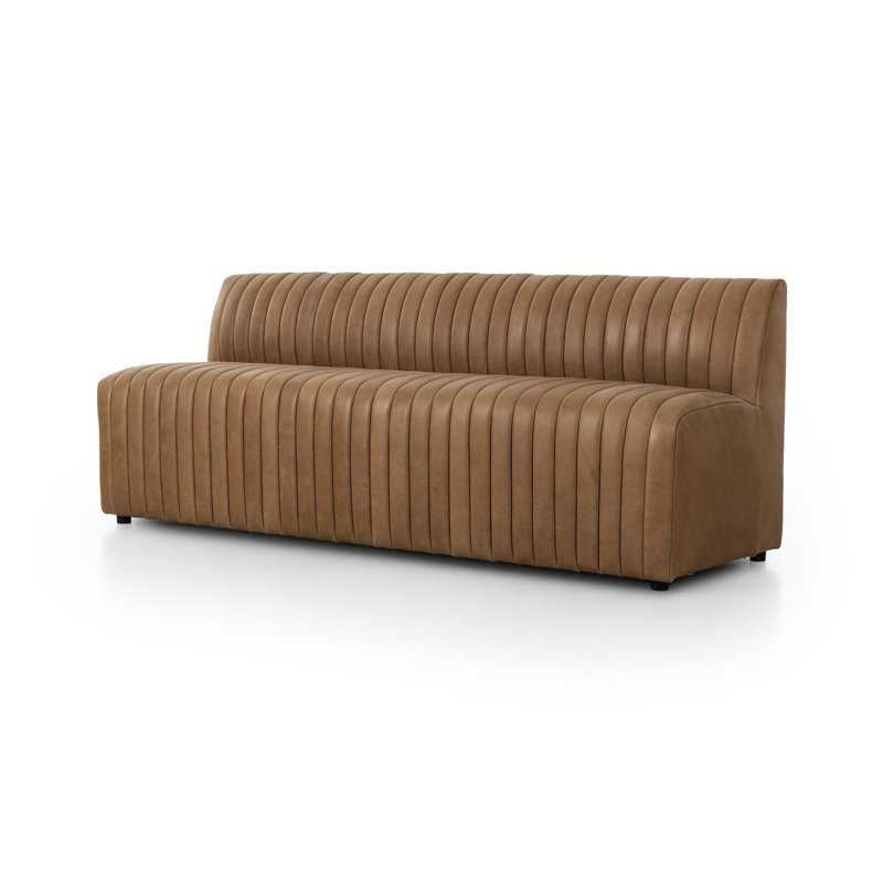 Augustine Upholstered Dining Bench, 31.5" H x 49" W x 28" D, Palermo Drift Genuine Leather