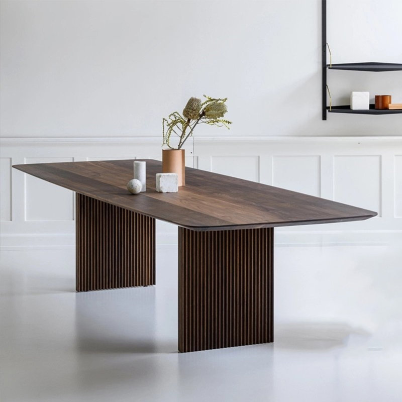 Table de salle à manger écologique en bois, H 29,52 po x L 94,48 po x l 35,43 po