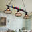 3-Light Billiard Pendant Light with Smoked Glass Shades