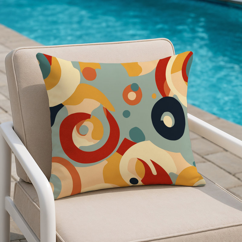 Dazzling Jive Indoor And Outdoor Throw Pillow, Square 16"