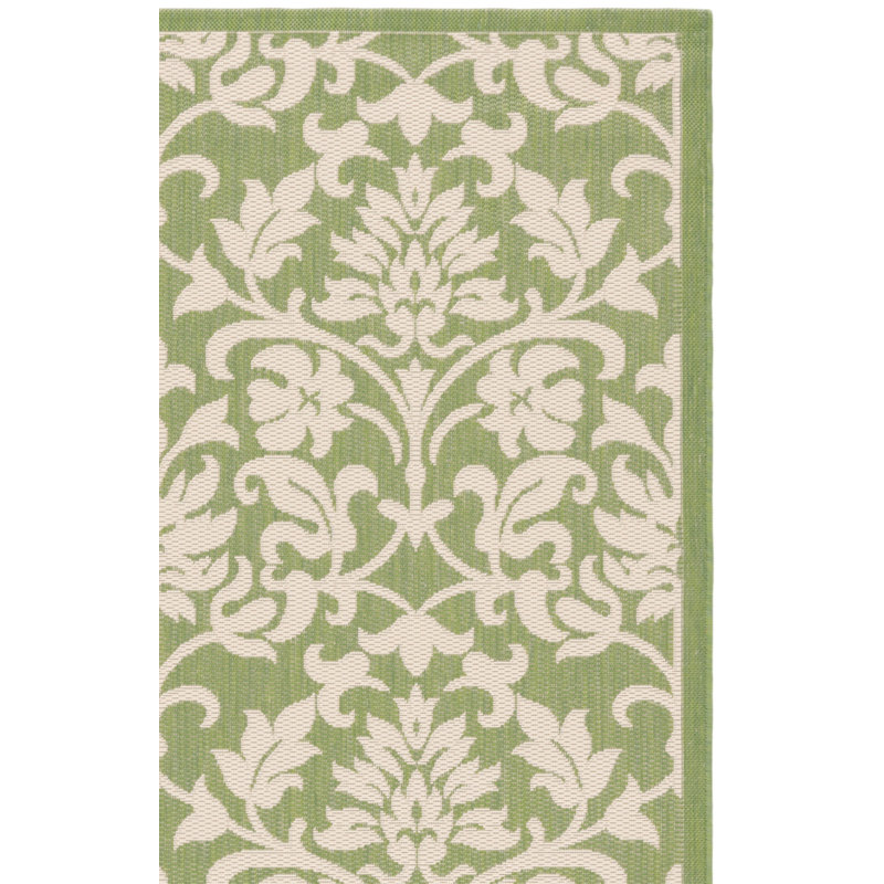 Tapis d'intérieur / extérieur Davonia Performance Damask, Tapis de couloir 2 pi 3 po x 6 pi 7 po