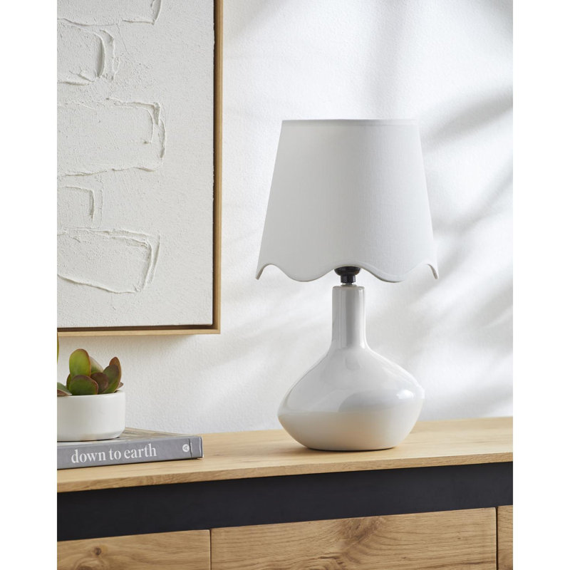 Lampe de table d'appoint, Blanc, Blanc