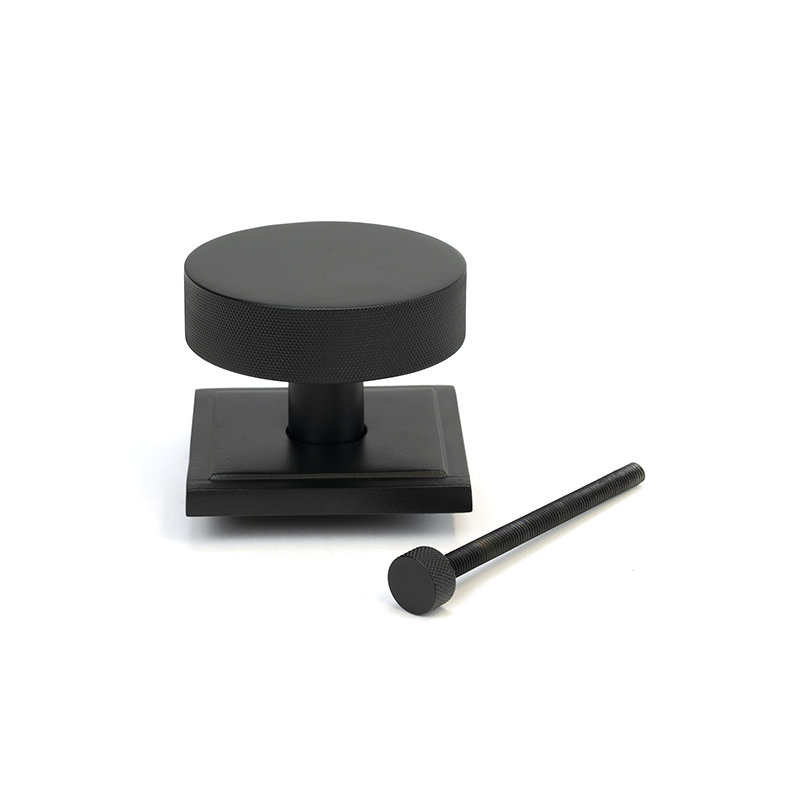 Brompton Single Dummy Door Knob , Matt Black