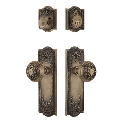 Nostalgic Warehouse Meadows Entry Set with Egg & Dart Knob