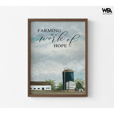 Farming Is A Work Of Hope By Cindy Jacobs, Hope Motivational Poster, Farmer Wife Gift Idea, Extra Large Farmhouse Style Housewarming Gift