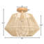 Luminaire semi-encastré 16 po Armelia avec abat-jour Ratan tissé à la main-993005779