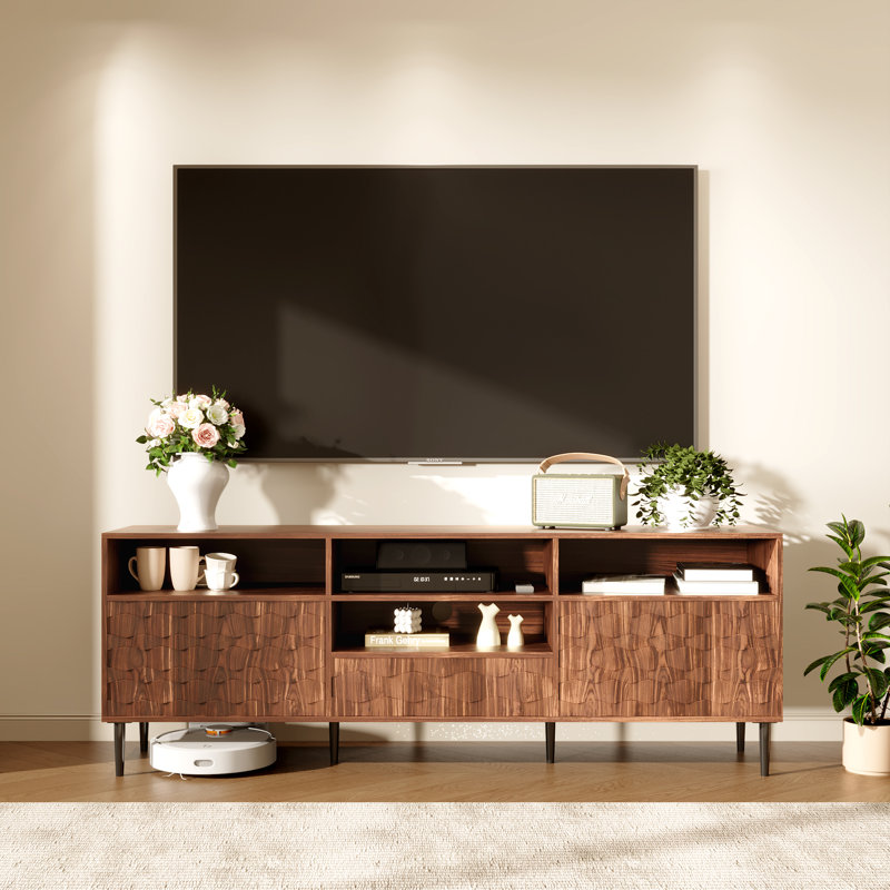 Meuble télé Ulita de 70 po avec meuble télé Mid-Century