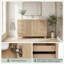 Freestanding Standard Combined Vanity Unit Bathroom Vanity With Engineered Marble Top