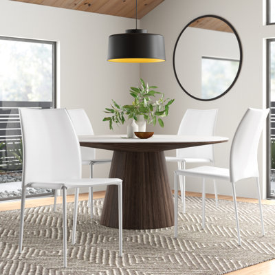 Sokol 18.5'' H Faux Leather Upholstered Metal Stacking Chair