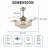 42" Crystal Ceiling Fans With Retractable Blades