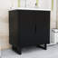 Meuble-lavabo en bois avec poignée invisible-326217036