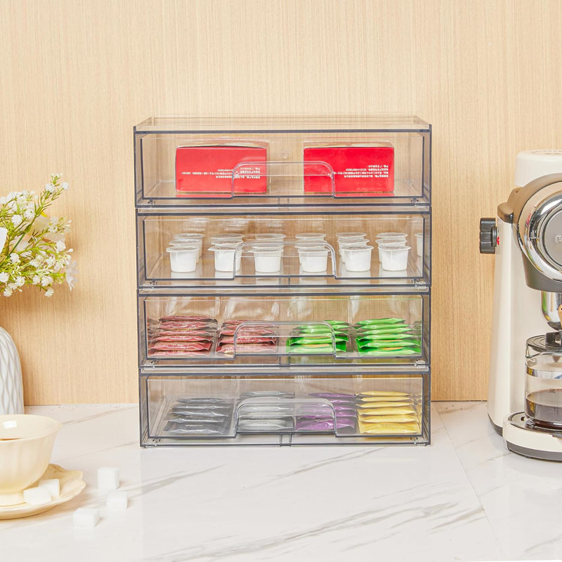 2-pack Clear Stackable Storage Drawers