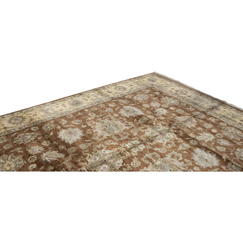 Handmade Silk and Wool Area Rug