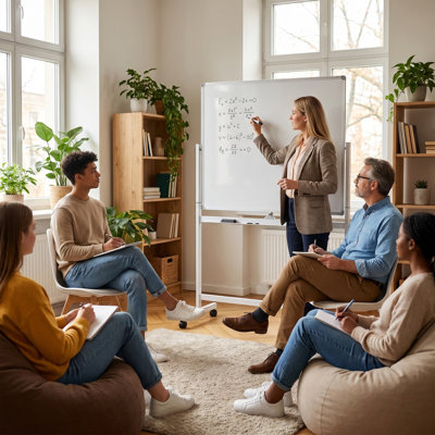 Tableau blanc magnétique mobile effaçable à sec sur roulettes avec support - Tableau rotatif double face, roulettes verrouillables, surface facile à nettoyer pour bureau/formation/maison - Blanc, 122 cm × 91 cm
