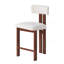 Tabouret rond de 26,5 po avec dossier bas et siège rembourré confortable pour la cuisine et la salle à manger-1109311049-1109311051