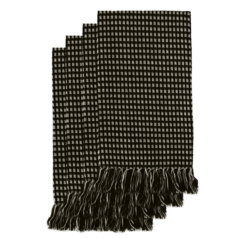 Stevens Cotton Gingham Square Napkin, Chocolate