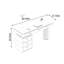 Bureau d'ordinateur gris à trois tiroirs-1755230963