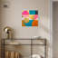 «Polygons», toile d'art rétro géométrique abstraite par Art Remedy-104337381-104337377