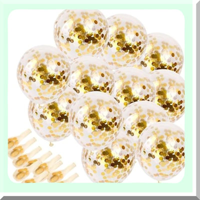 Gold Confetti Balloons for Party Decorations