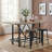 Bochini 62.99" L x 31.49" W Dining Table, Rectangular Counter Height Kitchen Table with Metal Footrest for Kitchen & Home Bar-368065204