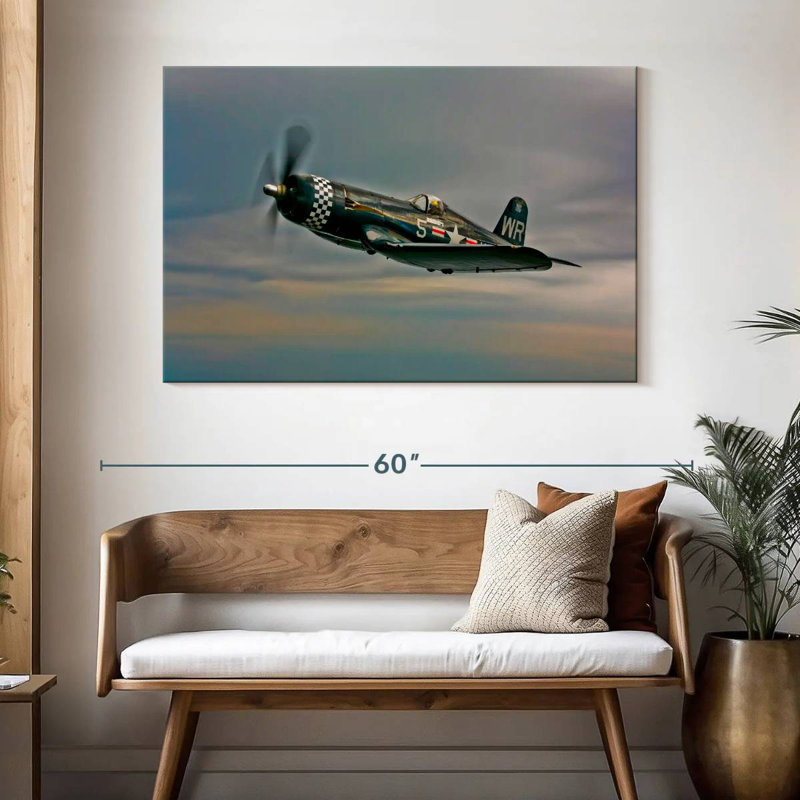 Mehar, ancien avion de la Seconde Guerre mondiale, H 32 po x l 48 po