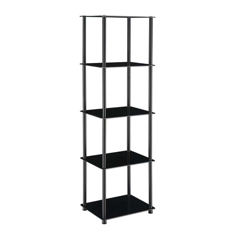 Bibliothèque étagère Beckett, Verre noir