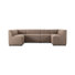 Camille Dining Banquette U Shape 119.5"-Crypton Nomad Taupe