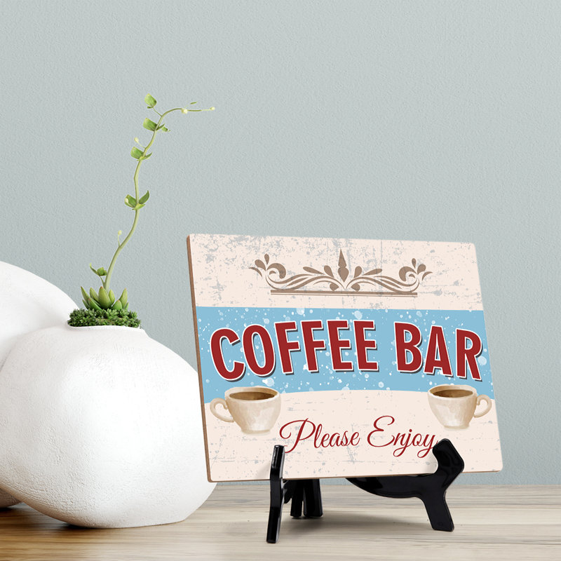 Enseigne de table «Coffee bar Veuillez apprécier»